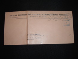 LETTRE OBL.MEC.25-1-1963 STRASBOURG BOURSE (67 BAS-RHIN) BULLETIN TECHNIQUE DES STATIONS D'AVERTISSEMENTS AGRICOLES - Civil Frank Covers