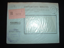 LR OBL. HEXAGONALE 8-3-1960 ANGERS-E E? (49 MAINE ET LOIRE) DIRECTION DES CONTRIBUTIONS DIRECTES - Civil Frank Covers