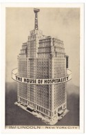 Hotel Lincoln 'House Of Hospitality', New York City Manhattan, C1940s/50s Vintage Postcard - Bars, Hotels & Restaurants