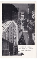 Strand Hotel Times Square 206 West 43rd Street, New York City Manhattan, C1930s Vintage Postcard - Time Square