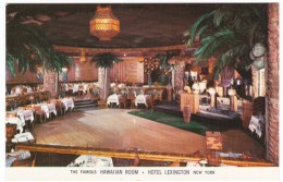 Hotel Lexington Hawaiian Room Lounge Cocktail Bar, New York City Manhattan, C1940s/50s Vintage Postcard - Bar, Alberghi & Ristoranti