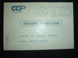 LETTRE CCP ENCAISSEMENTS ET DOMICILIATIONS OBL.MEC.7-4-1977 REDON (35 ILLE ET VILAINE) - Lettere In Franchigia Civile