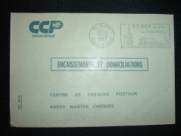 LETTRE CCP ENCAISSEMENTS ET DOMICILIATIONS OBL.MEC.7-4-1977 REDON (35 ILLE ET VILAINE) - Civil Frank Covers