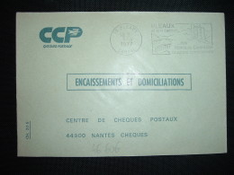 LETTRE CCP ENCAISSEMENTS ET DOMICILIATIONS OBL.MEC.5-4-1977 PLEAUX (15 CANTAL) - Lettere In Franchigia Civile