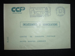 LETTRE CCP ENCAISSEMENTS ET DOMICILIATIONS OBL.MEC.5-4-1977 LES SABLES D'OLONNE (85 VENDEE) - Lettere In Franchigia Civile