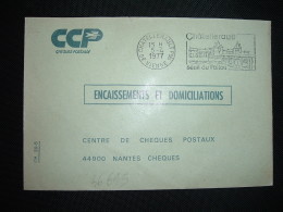 LETTRE CCP ENCAISSEMENTS ET DOMICILIATIONS OBL.MEC.5-4-1977 CHATELLERAULT PPAL (86 VIENNE) - Lettere In Franchigia Civile