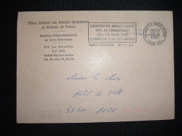 LETTRE OFFICE NATIONAL DES ANCIENS COMBATTANTS ET VICTIMES DE GUERRE OBL.MEC.30-5-1985 NANTES PREFECTURE (44) - Civil Frank Covers