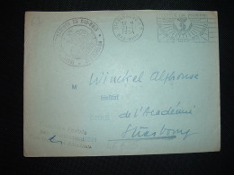 LETTRE OBL.MEC.21-1-1954 STRASBOURG RP (67 BAS-RHIN) Franchise Postale Par Abonnement Pour L'Inspection D'Académie - Cartas Civiles En Franquicia