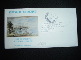 LETTRE PORT DE PAPEETE OBL.4-11-1983 CENTRE PHILATELIQUE POLYNESIE FRANCSE - Briefe U. Dokumente