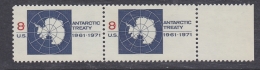 United States 1971 Antarctic Treaty 1v  Pair  ** Mnh  (31154A) - Traité Sur L'Antarctique