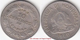 HONDURAS 10 Centavos 1980 KM#76.2 - Used - Honduras