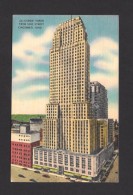 CINCINNATI - OHIO - CAREY TOWER FROM VINE STREET - LINEN CARD - Cincinnati