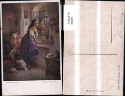 168902,Hans Zatzka In Heißer Erwartung Frau B. Fenster Stube Pub Galerie Wiener Künst - Zatzka