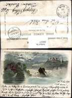 200527,Litho AK Rheinfall Wasserfall Mondschein Mond Pub Carl Künzli 5008 Kt Schaffha - Autres & Non Classés