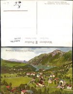 191598,Künstler Ak R Carl L. Morschach Axenstein U. Pilatus Kt Schwyz - Morschach
