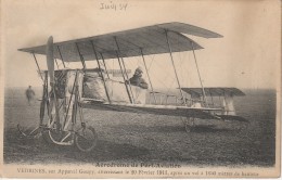 91 - JUVISY - Aérodrome De Port Aviation - Védrines Sur Appareil Goupy, Atterrissant Le 20 Février 1911 - Juvisy-sur-Orge