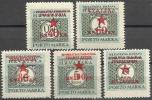 YU 1945-P1-5 PORTOMARKE, YUGOSLAVIA-REPUBLIK KROATIA, 1 X 5v, MNH - Postage Due