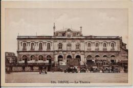 CPA Corrèze Brive écrite Théâtre Voiture Automobile - Brive La Gaillarde