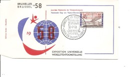 Exposition De Bruxelles -1958( FDc Des Journées De La Tchécoslovaquie à Voir) - 1958 – Bruxelles (Belgique)