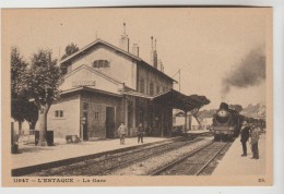 CPSM MARSEILLE 16° ARRONDISSEMENT (Bouches Du Rhone) - L'ESTAQUE : La Gare - L'Estaque