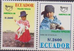 ECUADOR UPAEP ´96 COSTUMES MNH 2 V.  MNH - UPU (Wereldpostunie)