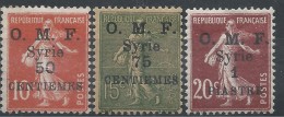 Syrie N°58(*)-59*-60* Neuf - Unused Stamps
