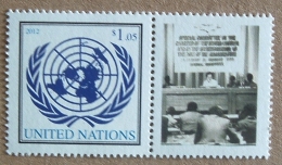 Y1 Nations Unies (New York) : Emblème De L'ONU Avec Une Vignette Personnalisée (Déclaration Manille) - Unused Stamps