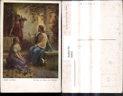 90941,Künstler Ak Hans Zatzka Christus B. Maria U. Martha Jesus Taube - Zatzka