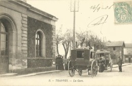 Trappes (78.Yvelines)  La Gare  Vers 1906 -Attelage - Trappes