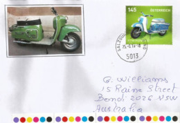 Scooter KTM Pony II  D´Autriche.  Timbre Sur Lettre Salzburg Adressée  En AUSTRALIE - Motorbikes