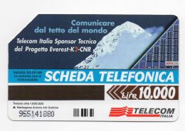 37260 - Scheda Telefonica Telecom Italia - Everest K2 Cnr Sport Sci Ski Science - Altri & Non Classificati