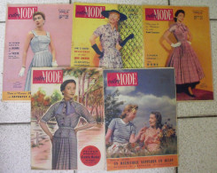 5 Numéros De Votre Mode De 1955. Avec Patrons. BD Colonel Chabert - Moda