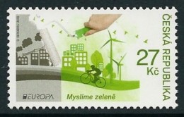 CHECA REPUBLICA/ CZECH REPUBLIK-  EUROPA 2016 -TEMA ANUAL  "ECOLOGIA -EL PENSAMIENTO VERDE -THINK GREEN".- SERIE De 1 V. - 2016