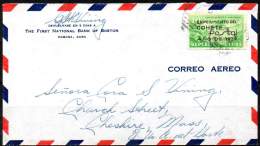 CUBA 1939 - Cover With Experimental Postal Rocket Overprint Stamp, To USA - Briefe U. Dokumente