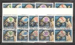 1989 Vaticano Vatican VIAGGI DEL PAPA  JOURNEYS OF THE POPE 3 Serie Usate Con Gomma USED FDC - Gebraucht