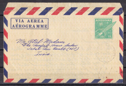 CUBA, 1977, Aerogramme  From Cuba To India, 1 Stamp, Rocket - Brieven En Documenten