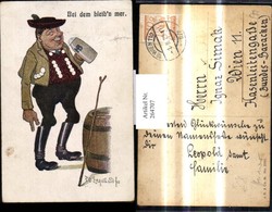264707,Künstler Ak P.O. Engelhard Mann Bier Bierkrug Bei Dem Bleibn Mer Scherz Humor - Engelhard, P.O. (P.O.E.)