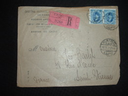 DEVANT LR TP 15 X2 OBL. 6 DE. 22? CAIRO + COMPTOIR NATIONAL D'ESCOMPTE DE PARIS + BANQUE - Cartas & Documentos