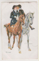 Luis Usabal.Man And Women On Horses. - Usabal