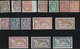 Alexandrie 1902-03 N° Yvert 19/33 France Surchagés 15 V. Neufs* Certaines ** Cat. 140,00+ Beaux - Neufs