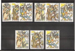 1990 Vaticano Vatican S. ANGELA MERICI 3 Serie Di 3v. Usate Con Gomma USED - Used Stamps