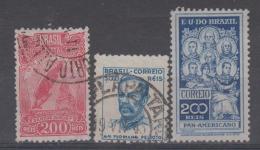 BRESIL - 3 Timbres Obli - Posta Aerea