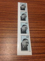 LUTHER KING MARTIN PASTEUR NIGER BANDE DE 4 NON DENTELEES STRIP OF 4 IMPERFORATED IMPERF UNGEZAHNT - Martin Luther King