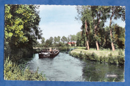 CPSM - AULNOYE - La Sambre - Péniche Canal Batellerie Bateau - Aulnoye
