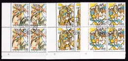 1990 Vaticano Vatican  S. ANGELA MERICI  4 Serie Di 3v. In Quartina Usata Con Gomma USED - Used Stamps