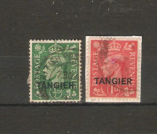 MOROCCO AGENCIES (TANGIER) 1944 PALE COLOURS SET SG 251/252 FINE USED Cat £12 - Oficinas En  Marruecos / Tanger : (...-1958