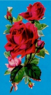 Chromo DECOUPI - 3 Roses Dont 2 Rouges - Fleurs - Flowers ° Gaufré Embossed - Flowers