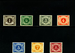 IRELAND/EIRE - 1971  POSTAGE DUE  E WMK  SET  MINT NH SG D15/21 - Segnatasse