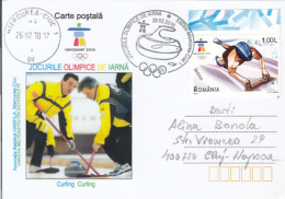 WINTER OLYMPIC GAMES, VANCOUVER'10, SLED, CURLING, SPECIAL POSTCARD, 2010, ROMANIA - Winter 2010: Vancouver