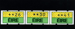 IRELAND/EIRE - 1990  KLUSSENDORF AUTOMATIC LABELS SET  MINT NH - Affrancature Meccaniche/Frama